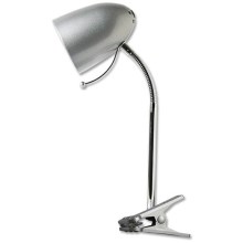 Aigostar -  Csipeszes asztali lámpa 1xE27/11W/230V ezüst/króm