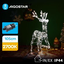 Aigostar - LED Karácsonyi kültéri dekoráció LED/3,6W/31/230V 2700K 105 cm IP44 rénszarvas