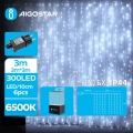 Aigostar - LED Karácsonyi kültéri lánc 300xLED/8 funkció 6x3m IP44 hideg fehér