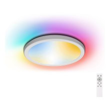 Aigostar - LED RGB Szabályozható fürdőszobai mennyezeti lámpa LED/18W/230V 3000-6500K átm. 30 cm IP44 + távirányítás