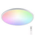 Aigostar - LED RGB Szabályozható fürdőszobai mennyezeti lámpa LED/24W/230V 3000-6500K átm. 42 cm IP44 + távirányítás