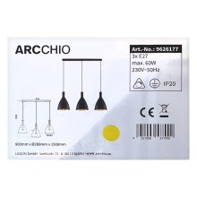 Arcchio - Csillár zsinóron ARTHURIA 3xE27/60W/230V