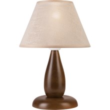 Asztali lámpa PERA 1xE27/60W/230V sötét barna/bükkfa