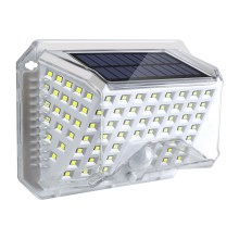 Brilagi - LED Napelemes fali lámpa érzékelővel WALLIE LED/0,85W/3,7V 6500K IP65 ezüst