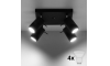 Brilagi -  LED Spotlámpa ASMUS 4xGU10/7W/230V fekete