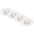 Brilo - KÉSZLET 4x LED Fürdőszobai beépíthető lámpa LED/4,9W/230V IP44 fehér