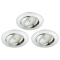 Briloner 8312-039 - KÉSZLET 3x LED Fürdőszobai beépíthető lámpa LED/5W/230V IP23