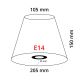 Eglo 49432 - Lámpabúra VINTAGE piros hímzett E14 átm.20,5 cm