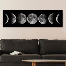 Fali festmény vászonon 50x120 cm holdfázisok