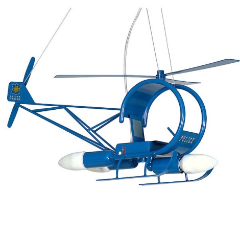 Gyermek csillár Helikopter 3xE14/60W kék