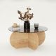 Kávésasztal BUBBLE 35x75 cm barna/fekete
