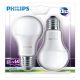 Készlet 2x LED Izzó Philips E27/9W/230V