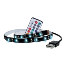 KÉSZLET 2x LED RGB Szalag TV -hez távirányítóval IP65 LED/USB 50cm