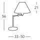 Kolarz 264.71.4 - Asztali lámpa HILTON 1x E27/60W/230V