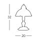 Kolarz 731.73.17 - Asztali lámpa NONNA 1xE14/60W/230V kék