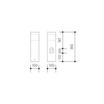 Kültéri lámpa aljzattal GARD 1xE14/60W/230V IP44