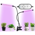 LED Dimmelhető asztali lámpa csipesszel növények termesztéséhez LED/8W/5V