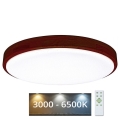 LED Dimmelhető mennyezeti lámpa LENA LED/60W/230V 3000-6500K tölgy + távirányítás