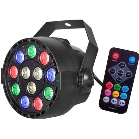 LED Disco reflektor LED/12W/230V többszínű + távirányító