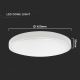 LED Fürdőszobai mennyezeti lámpa LED/30W/230V 3000K IP44 fehér