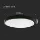 LED Fürdőszobai mennyezeti lámpa LED/30W/230V 6500K IP44 fekete