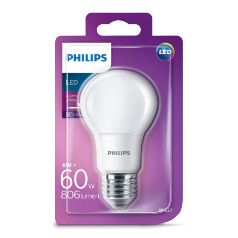 LED Izzó Philips E27/8W/230V 2700K