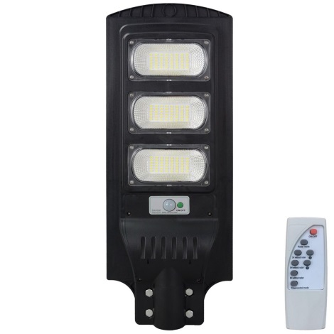 LED Napelemes utcai lámpa érzékelővel STREET LED/15W/3,2V IP65 + távirányító