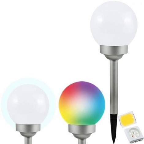 LED RGB Szolár lámpa BALL LED/0,2W/AA 1,2V/600mAh IP44
