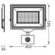 Ledvance - LED Kültéri fali reflektor - check érzékelő FLOODLIGHT ESSENTIAL LED/200W/230V IP65