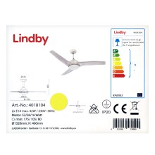 Lindby - Mennyezeti ventilátor EMANUEL 2xE14/42W/230V + távirányító