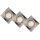 Lucide 11002/15/12 - KÉSZLET 3x LED Dimmelhető beépíthető lámpa FOCUS 1xGU10/5W/230V króm szögletes