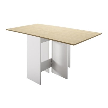 Összehajtható étkezőasztal 75x140 cm barna/fehér