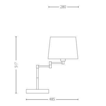 Philips 36132/38/E7 - Asztali lámpa MYLIVING DONNE 1xE27/40W/230V