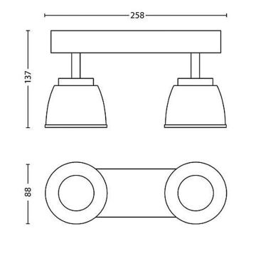 Philips - LED spotlámpa 2xLED/4W/230V