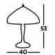Searchlight - Asztali lámpa PEARL 2xE27/60W/230V