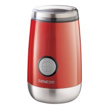 Sencor - Elektromos kávébab daráló 60 g 150W/230V piros/króm