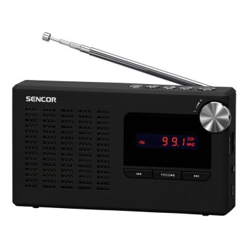 Sencor - Portable PLL FM rádióvevő 5W 800 mAh 3,7V USB és MicroSD