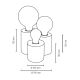 Asztali lámpa VINCENT 3xE27/15W/230V - FSC minősítéssel
