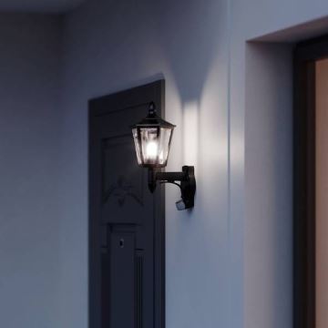 STEINEL 617813 -Érzékelő fali lámpa L 15 1xE27/60W fekete