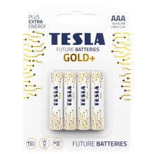 Tesla Batteries - 4 db Alkáli elem AAA GOLD+ 1,5V