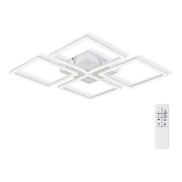 Top Light - LED Dimmelhető felületre szerelhető csillár RIVIERA 4xLED/16,25W/230V szögletes fehér + távirányítás