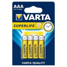 Varta 2003 - 4 db cink-szén elem SUPERLIFE AAA 1,5V