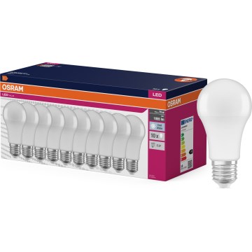 10 darabos csomag LED izzó CLASSIC A75 E27/10W/230V 4000K - Osram