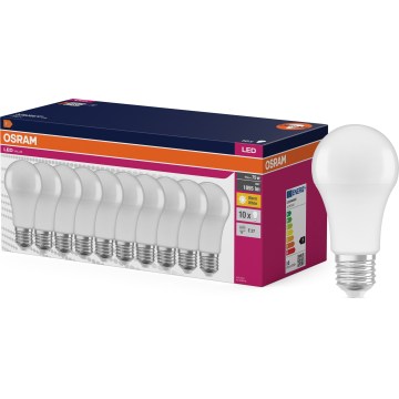 10 darabos LED izzó szett CLASSIC A75 E27/10W/230V 2700K - Osram