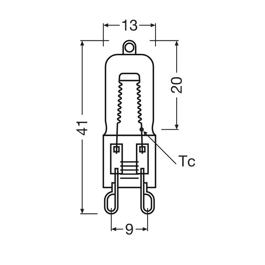 10 db-os készlet HALOPIN G9 sütőizzó 25W/230V 2700K - Osram