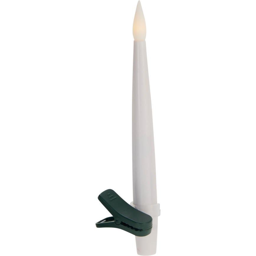 10 db-os szett, fényerőszabályozható karácsonyi LED dekoráció LED/1xAAA, 15 cm meleg fehér gyertya + távirányító