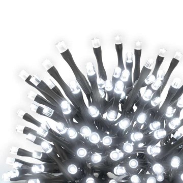 100 LED-es kültéri fényfüzér, 15 m, IP44, hideg fehér