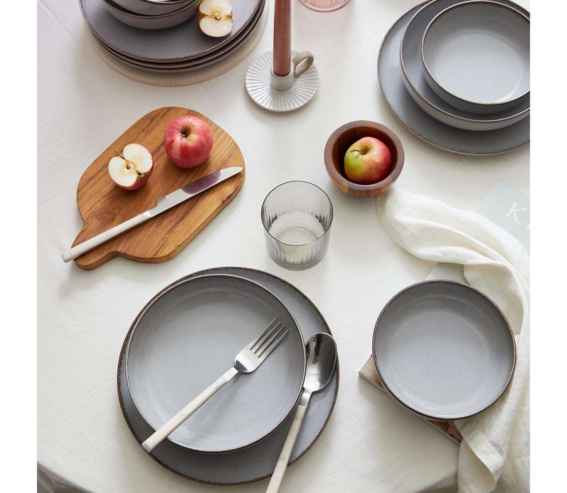 12 darabos étkészlet szürke/porcelán 710KTP4518