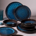 12 darabos kék porcelán étkészlet