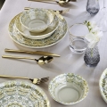 12 darabos színes porcelán étkészlet